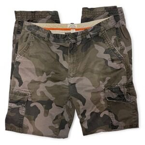 St. John's Bay Mens Camo Cargo Pants 32x32 Brown Green Military Utility‎ Hunting